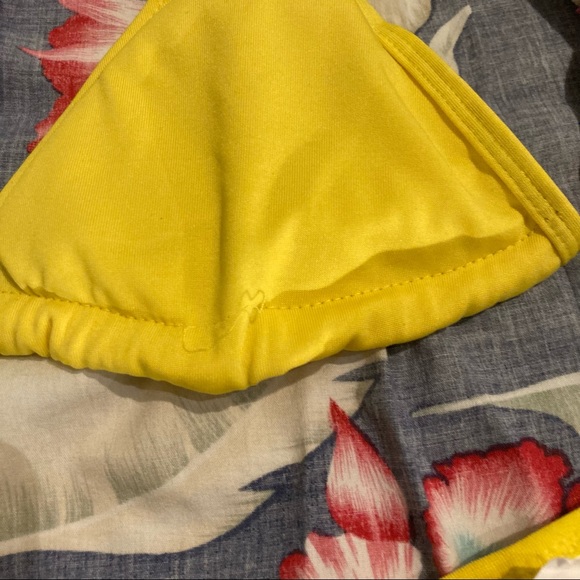 Little Yellow String Triangle Bikini Set - Picture 6 of 6